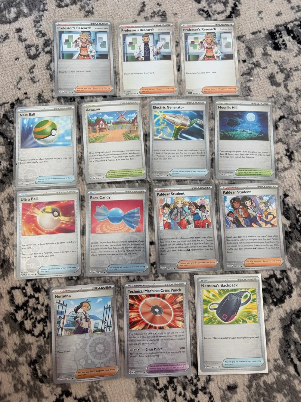Pokémon Paldean Fates Reverse Holo Trainer Lot 14 Cards | Deck Build | ✨5/$25✨